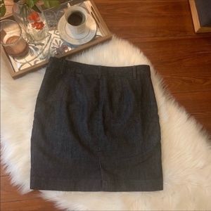 Gap dark denim jean straight mini skirt 2
